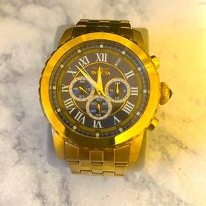 Invicta gold fancy watch